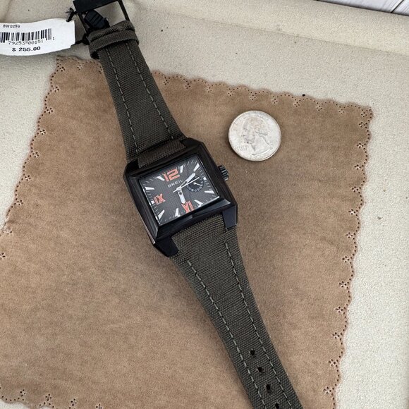 Spectacular Breil Milano BW0259 Asymmetrical Rectangular Orange Arabic Numerals - Picture 5 of 9